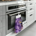 thumbnail image 4 of ZIATUBLE Purple Hand Tie Towel Marble Stripes Hanging Kitchen Dish Towel with Hanging Loop Bathroom Hand Bath Towel Machine Washable Hanging Dual-Purpose Hand Towel Dish Cloth, 4 of 7
