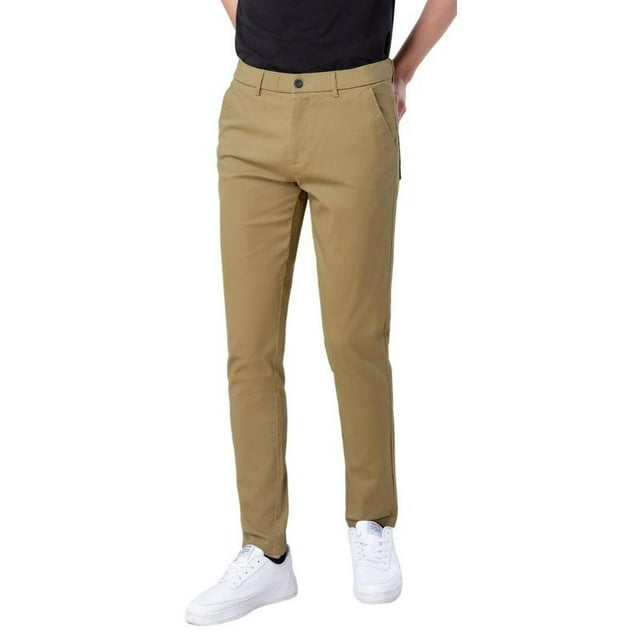 Men's Skinny Stretchy Khaki Pants Colored Pants Slim Fit