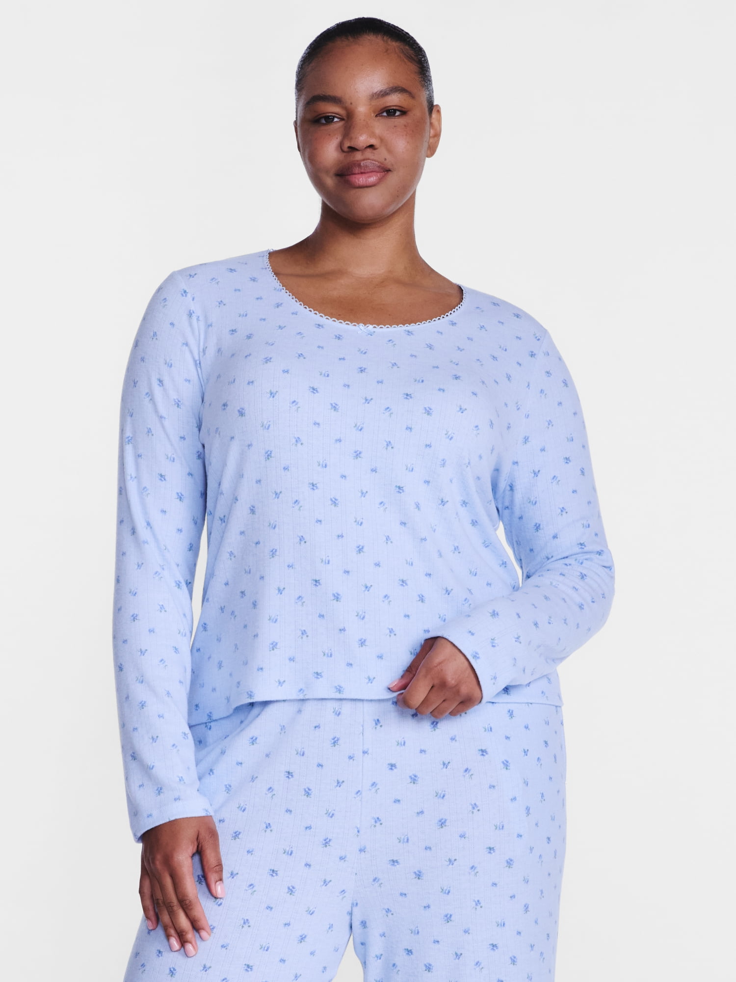 Joyspun Women’s Pointelle Sleep Top Sizes XS-2X