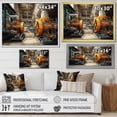 thumbnail image 4 of Designart "Powerful Energies Yellow Power Plants" Architecture Floater Framed Canvas Art Print, 4 of 7