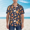 thumbnail image 2 of Fotbe Gingerbread Delights Camisa Hawaiana para Hombre Unisex – Camisa Casual de Verano con Botones de Manga Corta de Algodón y Lino,X-Large, 2 of 7