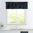 thumbnail image 2 of Black Kitchen Curtains, Pattern Thermal Insulated Blackout and Room Darkening Rod Pocket Window Curtains 3 Piece Kitchen Curtains(52X18+26X36 Inch,Black,3 Pieces), 2 of 6