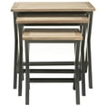 thumbnail image 2 of SAFAVIEH Jack Stacking Tray Tables Black / Oak, 2 of 5