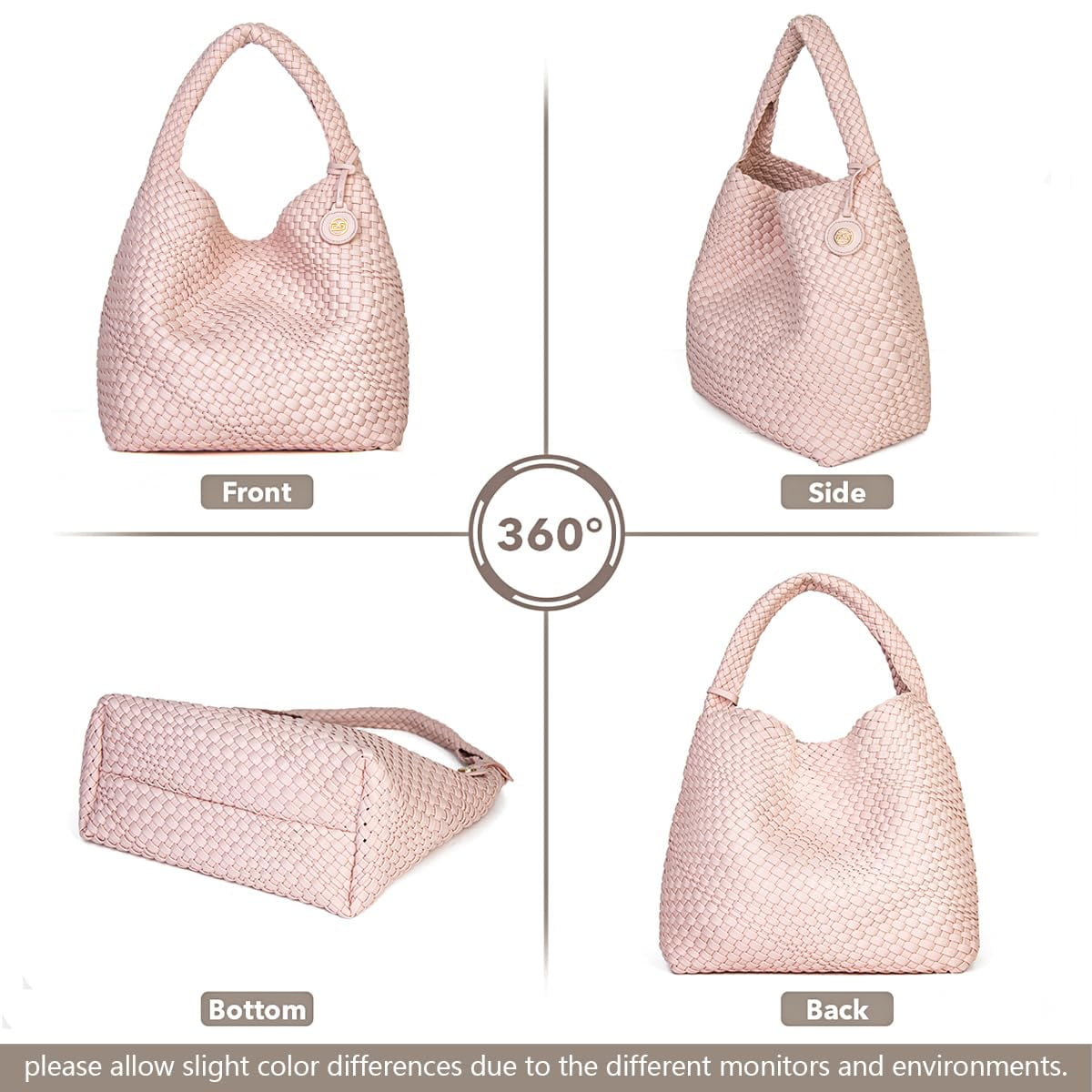 Woven Tote Bag for Women Large Woven Purse Woven Leather Handbags Braided Purse Weave Purse with Top Handle Hazel