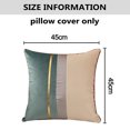 thumbnail image 2 of Housse de Coussin Patchwork Bleu Marine avec Rayures Dorées, Taie d'Oreiller de Luxe Moderne, 2 of 5