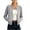 Gray, variant on Women's Ribbed Crew Neck Raglan Bomber Jacket Long Sleeve Lightweight Zip Up Tailored Tops Casual Fall Spring Daily Outwear Light Blue 2XL