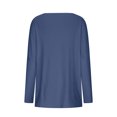 thumbnail image 5 of Fleece Womens Long Sleeve Lightweight Pullover Sweater Tops Women's Long Fall Tops Winter Fall Warm Tunics Blouse Elegant Crew Neck Plain Sweater Women's Loose Tops Sweatshirt, 5 of 6