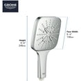 thumbnail image 7 of Grohe Rainshower 265522430 Hand Shower - 3 Sprays, 1.75 gpm in Matte Black, 7 of 7