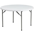 thumbnail image 1 of Bowery Hill 48 Inch Round Granite Folding Table in White, 1 of 5