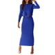 thumbnail image 1 of Conjunto de Suéter de Mujer PRETTYGARDEN Top Corto y Falda de Punto acanalado XL, 1 of 8