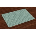 thumbnail image 1 of Ambesonne Turquoise Place Mats Set of 4, Striped Chevron Leaves, Standard Size, Multicolor, 1 of 4