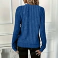 thumbnail image 3 of ZUKMRJPC Women's Half Zip Sweaters Long Sleeve Solid Color Regular Fit Pullover Sweater Fall Trendy Casual Warm V Neck Knitted Tops, 3 of 8