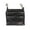 Three Zipper Design, variant on LADIES Soft Cowhide Genuine Leather CLIP POUCH PURSE, w/ Studs, Strap, Lobster Claw Clips - BLACK