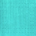 thumbnail image 1 of Ahgly Company Indoor Square Abstract Turquoise Blue Contemporary Area Rugs, 7' Square, 1 of 4