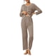 thumbnail image 1 of Conjuntos de lounge para mujeres INSPIRE CHIC, camisetas de manga larga con pantalones, conjuntos de pijama M color caqui, 1 of 6