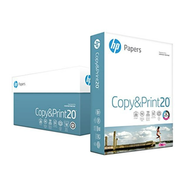 HP Printer Paper, Copy and Print Copy Paper, 20lb, 8.5 x 11, Letter, 92 Bright - 10 Pack / 5,000 Sheets (200060C)