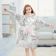thumbnail image 5 of FORMRS Wearable Blanket Hoodie with Sleeves for Kids Cozy Flannel Sweatshirt, Cartoon Elephant, 5 of 7