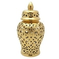 thumbnail image 2 of Red Lantern 18" Spiral Lattice Temple Jar - Gold, 2 of 8