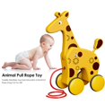 thumbnail image 2 of Cartoon Elephant Giraffe Pull Drag Rope Tractor Car Toddler Baby Educational Toy, 2 of 10