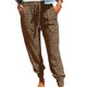 thumbnail image 1 of Pantalones deportivos holgados con cintura elástica, cordón ajustable y bolsillos para mujer, 1 of 5