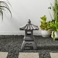 thumbnail image 2 of MGO Faux Concrete Pagoda Garden Statue Indoor Outdoor Zen Decoration, 16 Inch, 2 of 6