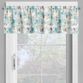 thumbnail image 4 of Ambesonne Winter Valance & Curtain, Christmas People Outside, 55"x36", Seafoam Multicolor, 4 of 7