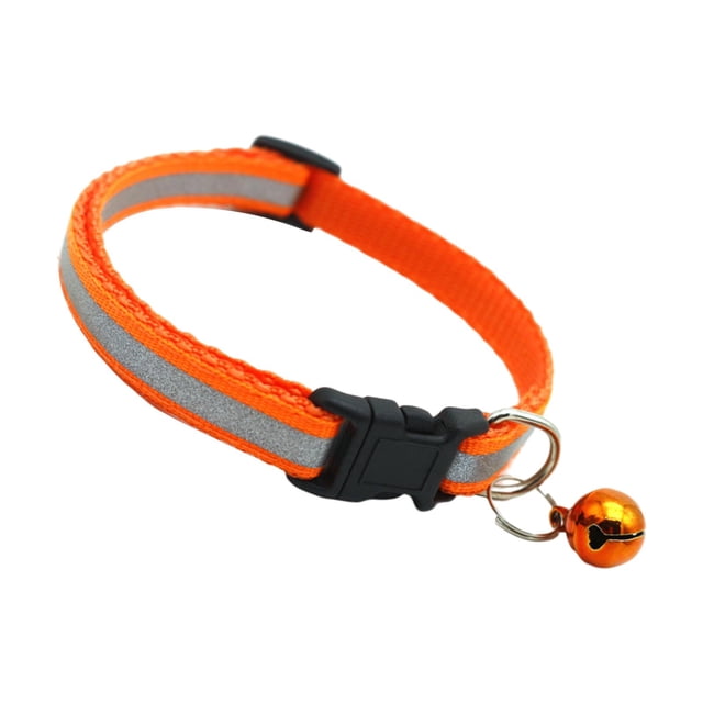 Nuevo Collar perros y gatos, Collar con reflectante anti-pérdida, Collar intermitente para perros y gatos, suministros - naranja SM SunniMix Collar luminoso