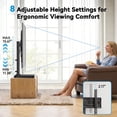 thumbnail image 4 of MountFTV Swivel Table Top TV Stand for 24-60 inch TVs, Holds up to 88lbs, Max 400x400mm, 50 degrees Swivels Adjustable Tabletop TV Stand with Tempered Glass Base, 4 of 8