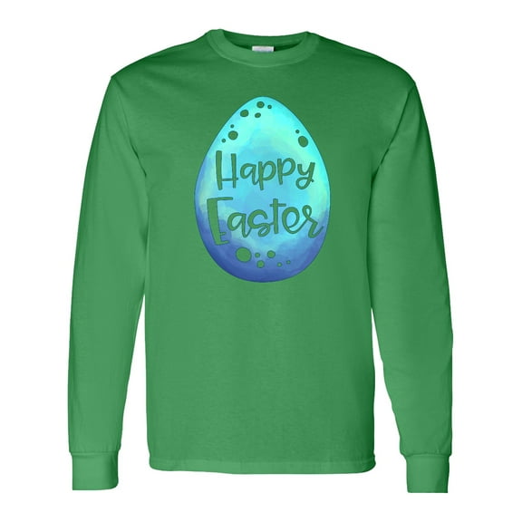 Inktastic Happy Easter Blue Easter Egg Long Sleeve T-Shirt