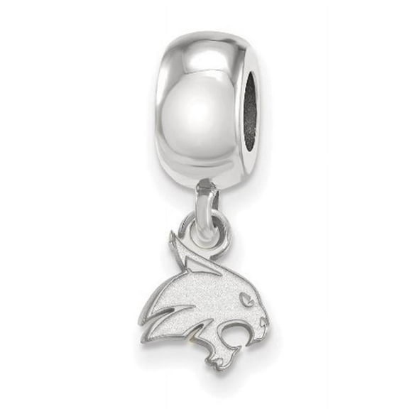 Sterling Silver LogoArt Official Licensed Collegiate Texas State University (TSU) XS Dangle Bead Charm