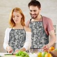 thumbnail image 5 of Pixel Gray Camo Digital Pattern Apron-Garden Aprons for Women with Pockets-Cotton Linen Waterproof Kitchen Cooking Gardening Aprons Adjustable for Kitchen,Cooking,BBQ and Salon 33x27 Inch, 5 of 7