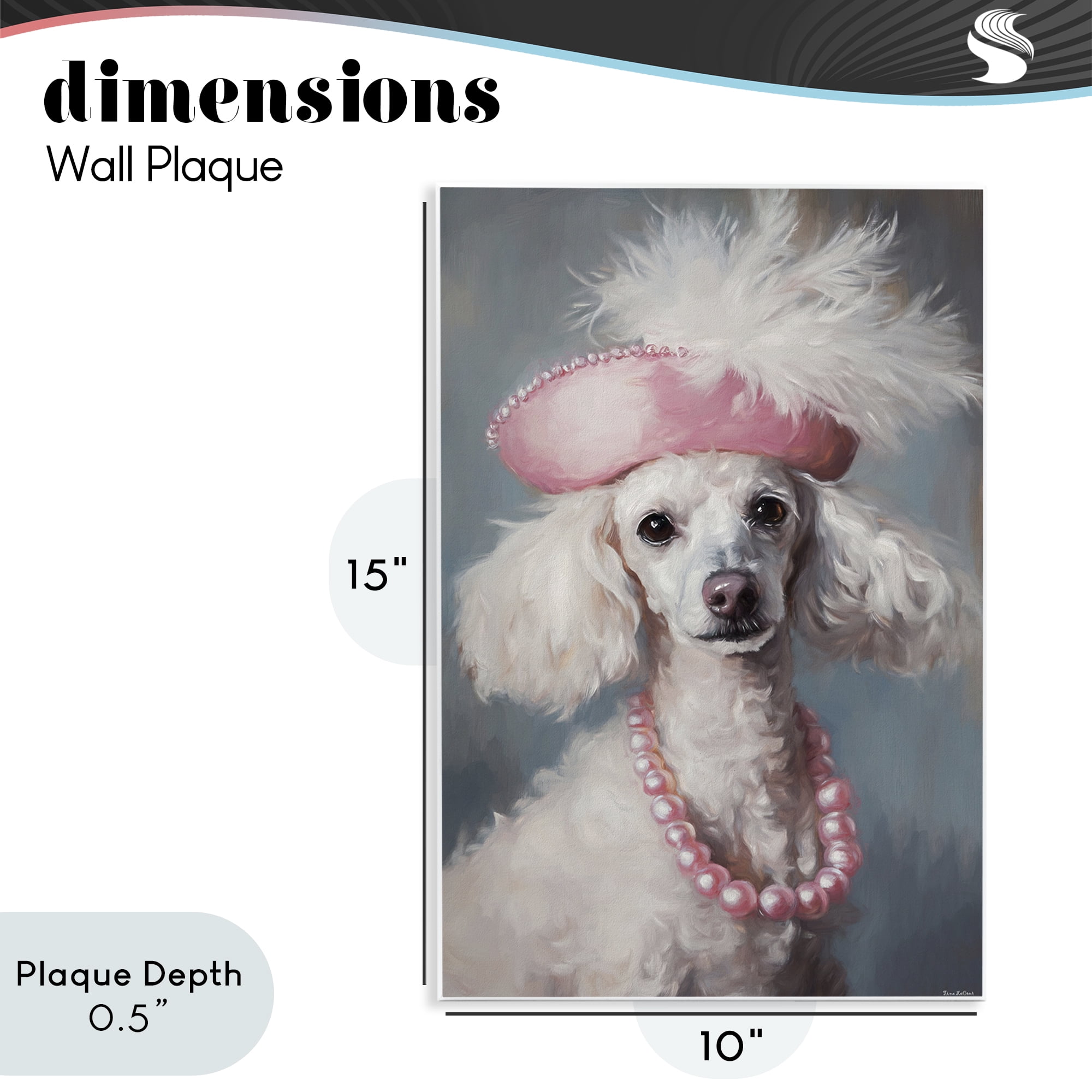 Stupell Industries Beautiful Collette Pup Wall Plaque Art, design by Tina LeCour