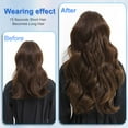 thumbnail image 7 of LELINTA 4PCS Clip in Long Soft Glam Waves Thick Hairpieces 20 inches Dark Brown to Chestnut Hairpieces Fiber Thick Double Weft Hair Extension Full Head Hairpiece for Women, 7 of 7