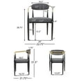 thumbnail image 4 of Noble House Boise Fabric Upholstered Metal Dining Chairs, Set of 2, Charcoal, Black, and Gold, 4 of 10