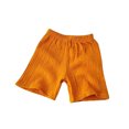 thumbnail image 2 of NAISIBABY Girls Boys Shorts, Elastic Waist Lightweight Soft Comfy Cotton Casual Shorts Orange 1-2T, 2 of 3