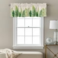 thumbnail image 3 of Ferns Leaf Valance Curtain Spring Sage Green Leaves Farmhouse Window Valances Rod Pocket Short Curtains Window Treatments for Kitchen Bedroom Bathroom Laundry 60" x 14", 3 of 9