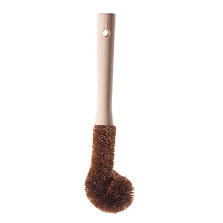 

Elroy Long Wooden Handle Pot Brush Non-stick Bottle Cleaning Brush Coconut Fibre Cup Washing Scrubber