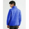 thumbnail image 6 of Wenseny Mens Stand-up Collar Padded Puffer Jacket Thermal Lightweight Outdoor Coat Blue 3XL, 6 of 9