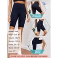 thumbnail image 4 of As Rose Rich Women Biker Short High Waist Workout Shorts 3 Pockets, M, 4 of 9