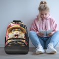 thumbnail image 2 of Yuyamidu Hamster School Backpack for Girls Boys Portbale Bookbag Lightweight Preppy Book Bag with Adjustable Padds Straps Primary School Students' Supplies, 2 of 7