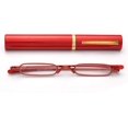 thumbnail image 1 of ZUVGEES Easy Carry Mini Compact Slim Reading Glasses—Lightweight Portable Readers with w/Pen Clip Tube Case, 1 of 6