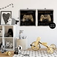 thumbnail image 3 of Stupell Industries Vintage Game Controls & Phrases Quotes and Sayings Painting Gray Floater Framed Canvas Art Print Wall Art, 25 x 25, Set of 2, 3 of 9