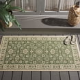 thumbnail image 2 of Safavieh Courtyard Blake Oriental Indoor/Outdoor Area Rug, Green/Creme, 5'3" x 7'7", 2 of 7