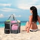 thumbnail image 3 of Yhmxh Organizadores y almacenamiento Bolsa de playa para natación, bolsa de malla para guardar trajes de baño, bolso grande de malla para viajes y deportes, 9 bolsillos Almacenamiento de ducha, 3 of 3