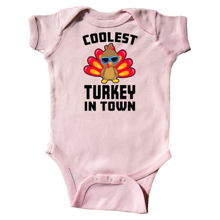 

Inktastic Thanksgiving Coolest Turkey in Town Gift Baby Boy or Baby Girl Bodysuit