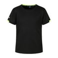 thumbnail image 1 of Vêtements d'Été pour Garçons, T-Shirts à Manches Courtes Unisexes, Col Rond, Respirant, Sport, Noir, 7 Ans-8 Ans, 1 of 2