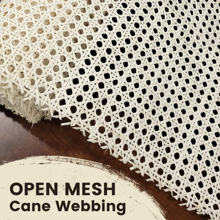  Cane Webbing Rattan Roll Caning Material Fabric，Rattan Sheets  Furniture Repairing, Caning Projects Net Open Weave Wicker，Pre - Woven Open  Mesh Cane for Caning Chair, Craft Cabinet and Furniture ( Size