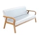 thumbnail image 3 of Sofá cama,Sofá Sofá Sofá de 3 plazas Muebles de salón,Sofá con reposabrazos Sofá salón moderno de madera,Loveseat Sofá Apartamento Oficina en casa,Sofá de ocio interior Cuero PU, 3 of 8