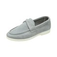 thumbnail image 2 of Willtoo Women’s Twist Strap Faux Suede Slip On Loafers, Closed Toe Soft Light Flat Shoes, Casual Footwear for Office, Shopping & Daily Walking, 2 of 7