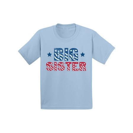 

Awkward Styles Big Sister Outfit USA Flag Infant Shirt Cute B Day Gifts for Sister Sis Infant T-Shirt Girls Birthday Gifts Lovely Kids Clothes Collection I am Big Sister T-Shirt for Daughter